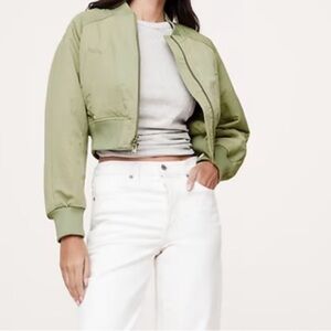 WATER-RESISTANT CROPPED BOMBER JACKET